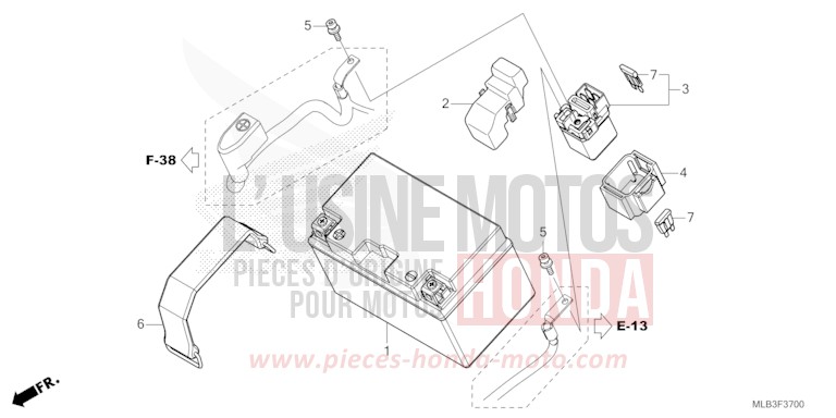 BATTERIE von Hornet 750 GRAPHITE BLACK (NHB01) von 2026